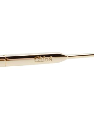 Chloé CH0184S 001 χρυσά γυαλιά ηλίου λεπτομέρεια λογότυπου στον βραχίονα