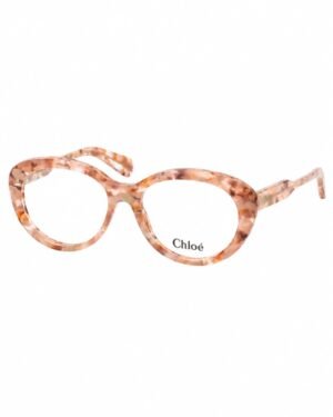 Chloé CH0223O 005 γυναικεία γυαλιά οράσεως σε ροζ μπεζ μαρμάρινη απόχρωση