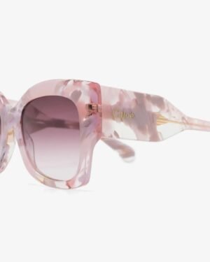 Chloé CH0252S 005 γυναικεία oversized γυαλιά ηλίου ροζ λοξή όψη