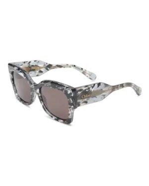 Chloé CH0252S 009 γυναικεία γκρι oversized γυαλιά ηλίου με γκρι φακούς