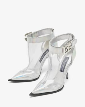 Dolce & Gabbana LA11373 Silver Iridescent μποτάκια λοξή όψη