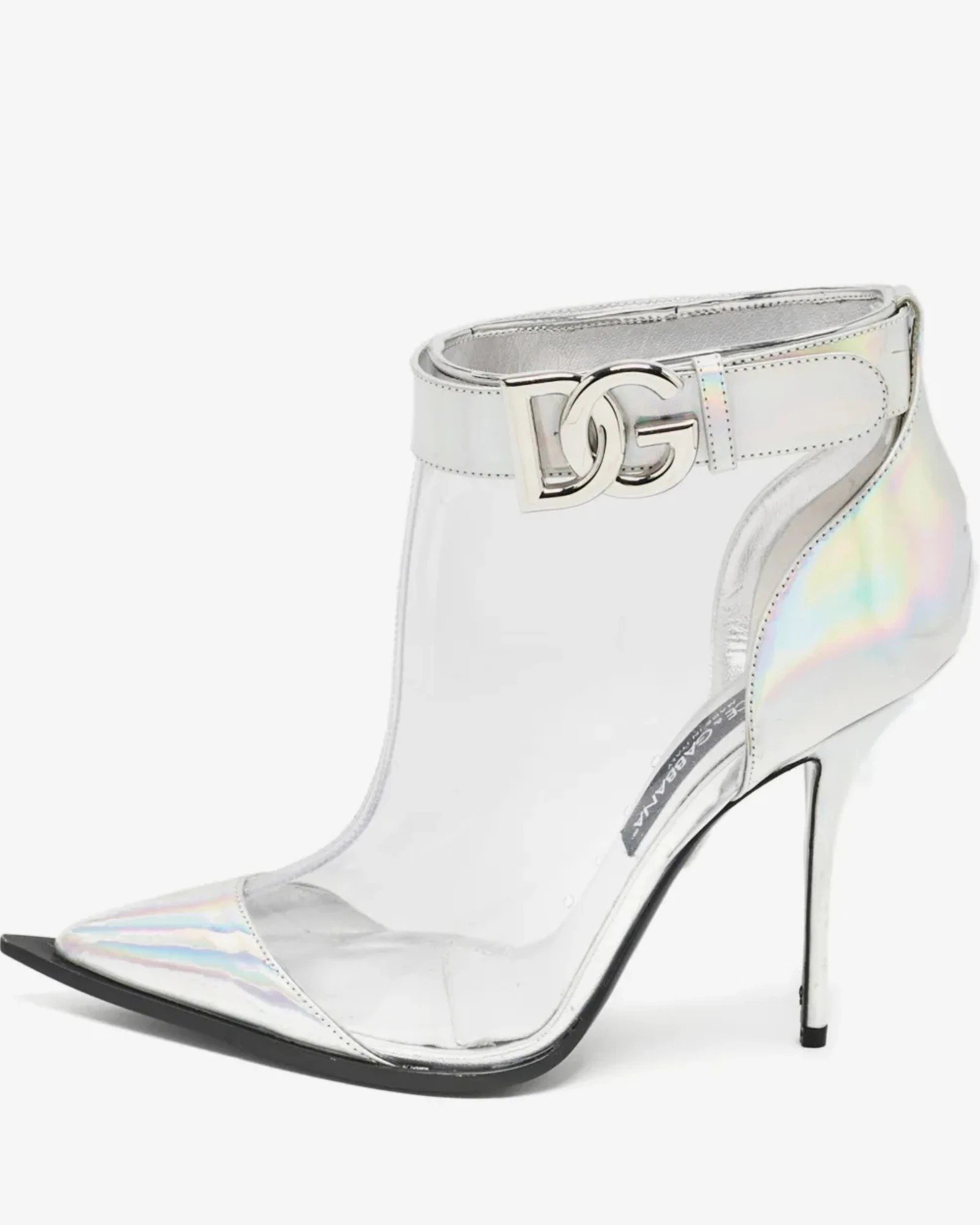 Dolce & Gabbana LA11373 Silver Iridescent μποτάκι πλαϊνή όψη