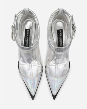 Dolce & Gabbana LA11373 μποτάκια Silver Iridescent επάνω όψη