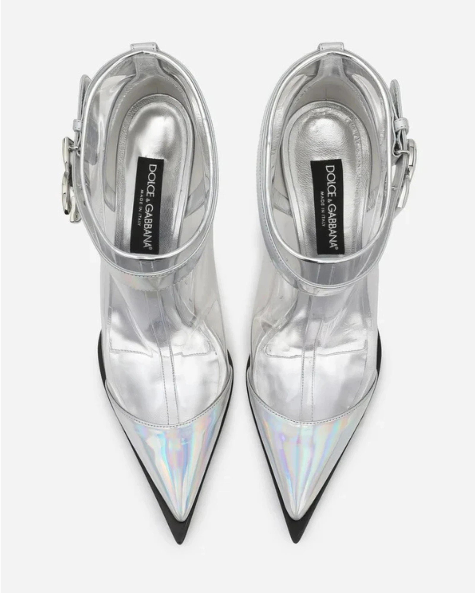 Dolce & Gabbana LA11373 μποτάκια Silver Iridescent επάνω όψη