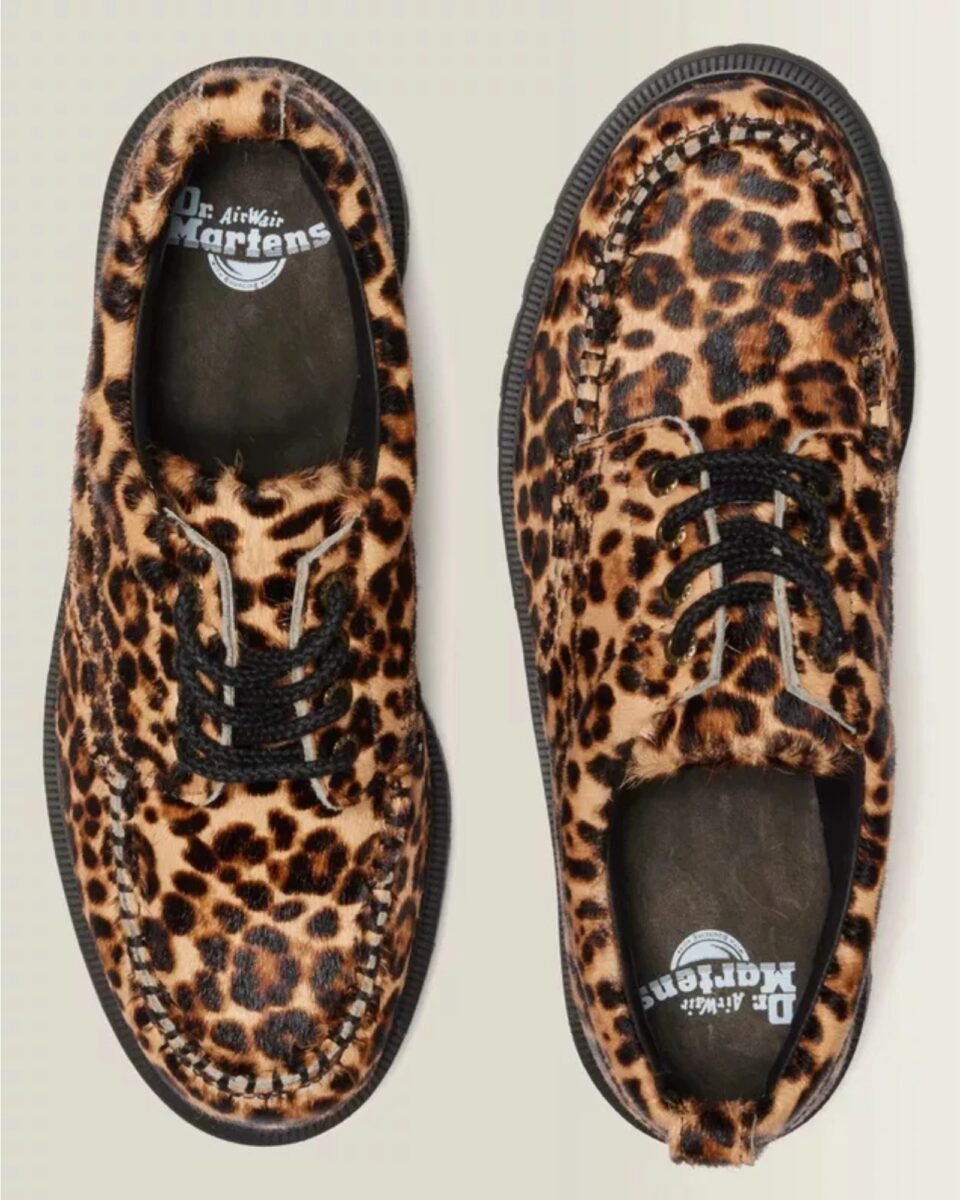 Dr. Martens Lowell 42721200 Hair-On Leopard Δερμάτινα Moc Toe Παπούτσια