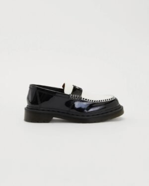 Dr. Martens Penton Heart μαύρο λευκό loafer δεύτερη πλαϊνή όψη