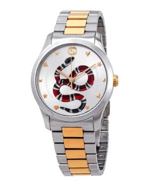 Gucci G-Timeless YA1264075 38mm two-tone ρολόι με snake dial