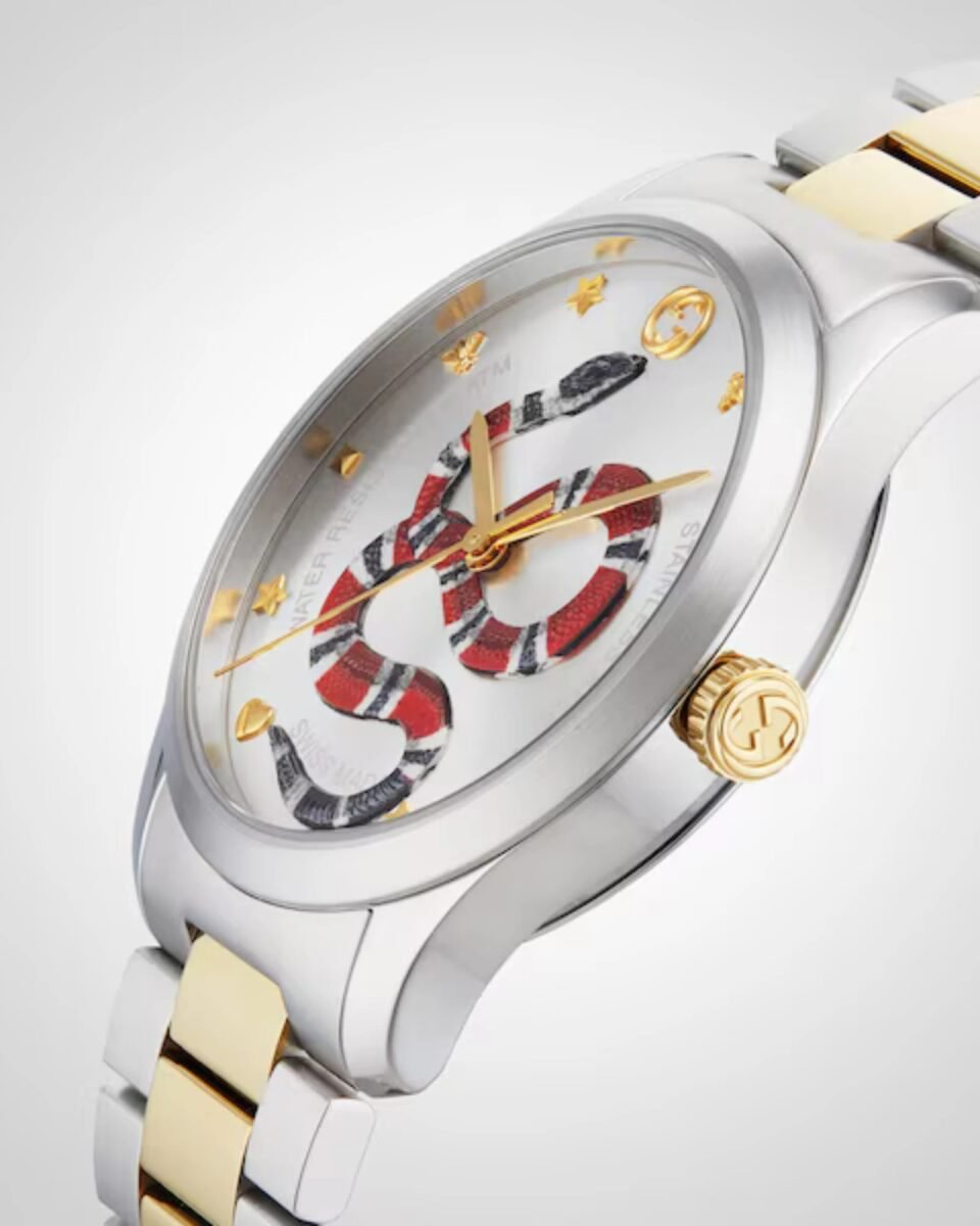 Gucci YA1264075 two-tone ρολόι πλάγια όψη