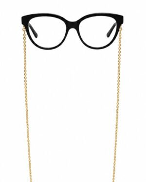 Gucci GG1024O 006 μαύρα γυναικεία γυαλιά οράσεως με χρυσή αλυσίδα
