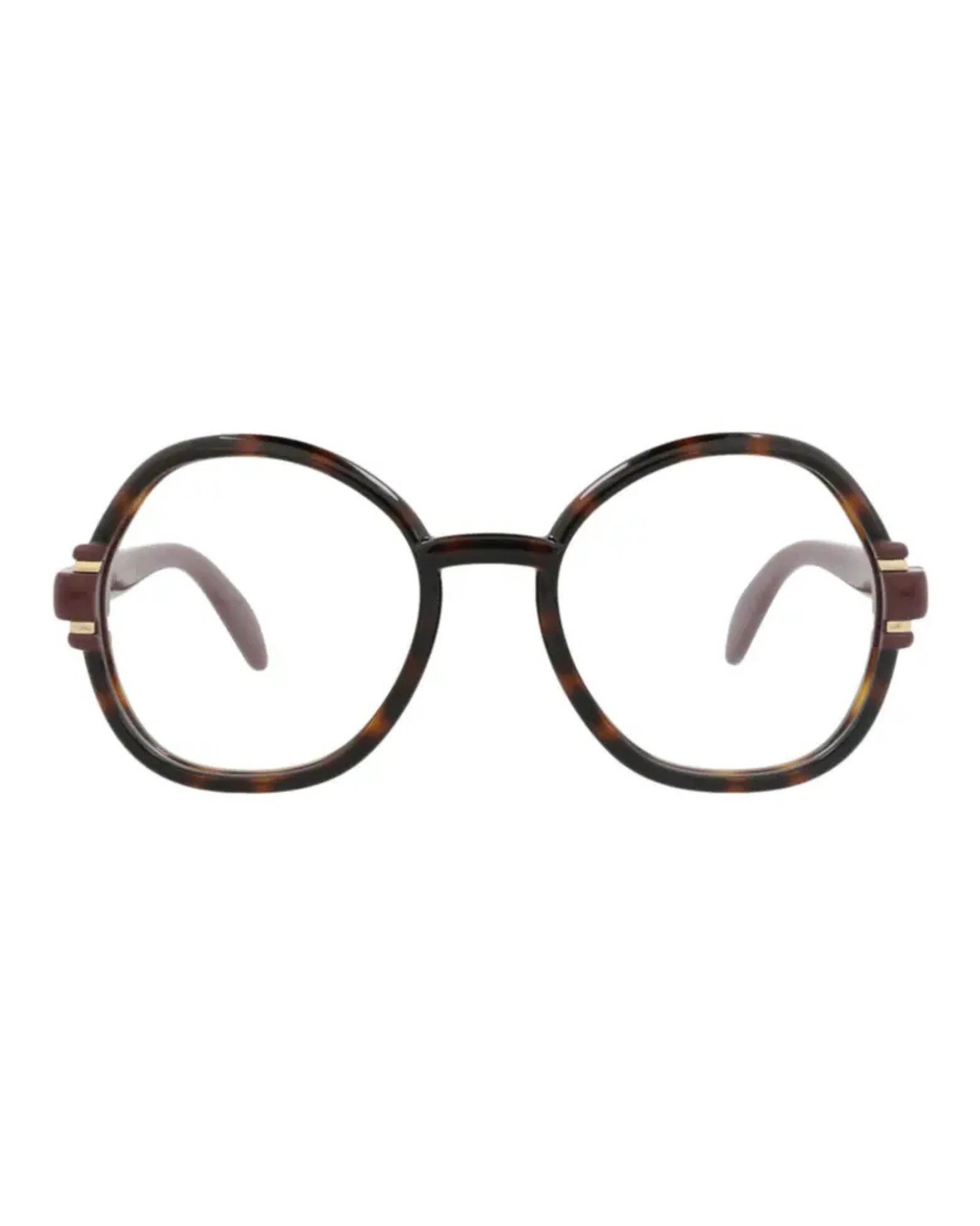 Gucci GG1069O 002 γυναικεία γυαλιά οράσεως Havana μπροστινή όψη