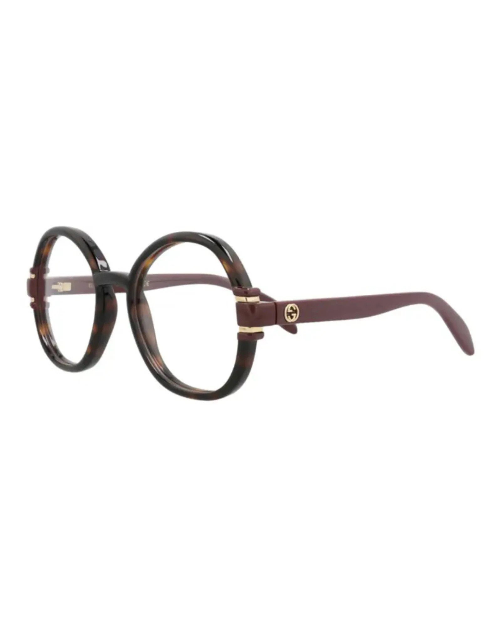 Gucci GG1069O 002 γυναικεία γυαλιά οράσεως Havana πλάγια όψη