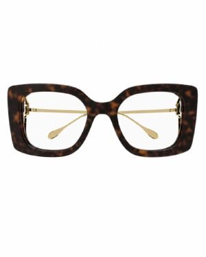 Gucci GG1567O 002 γυναικεία γυαλιά οράσεως μπροστινή όψη Havana 52mm