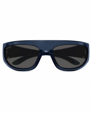 Gucci GG1574S 003 ανδρικά μπλε γυαλιά ηλίου με γκρι φακούς μπροστινή όψη