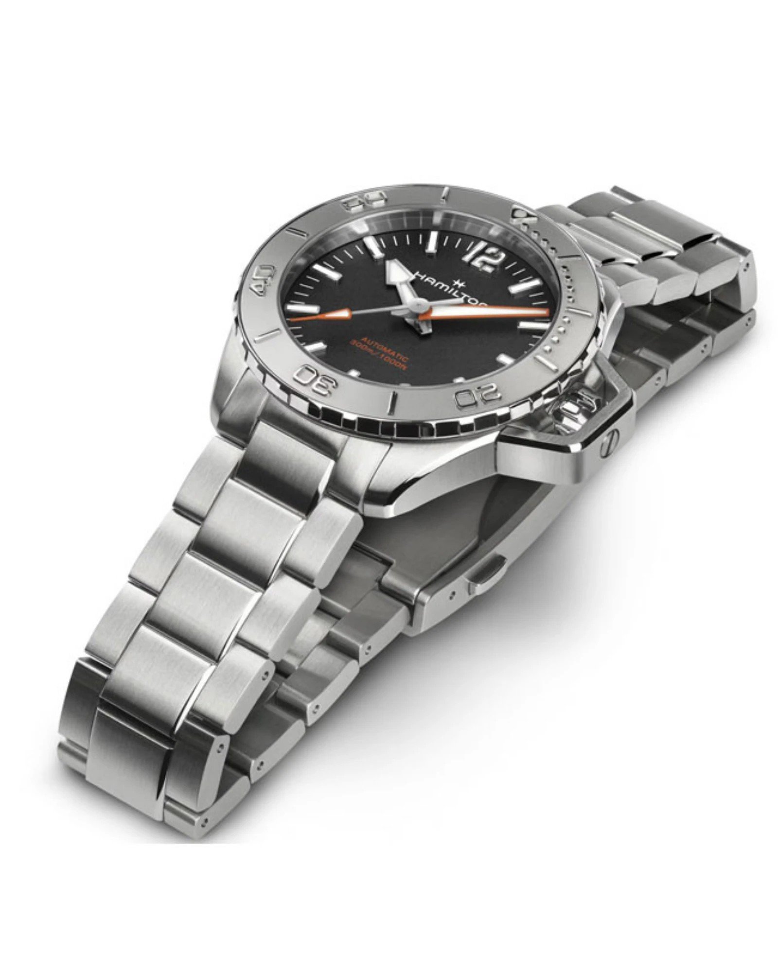 Hamilton Khaki Navy Frogman Auto H77815130 ατσάλινο μπρασελέ