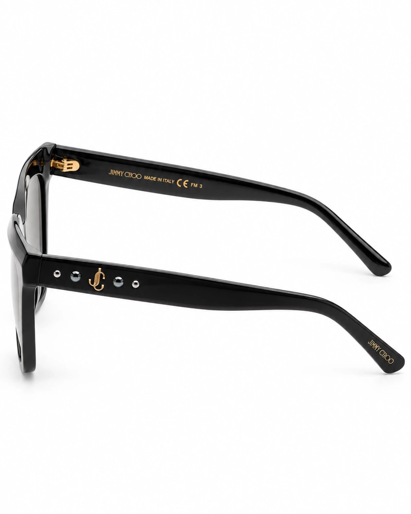 Jimmy Choo Julieka/S 807/9O μαύρα γυαλιά ηλίου λεπτομέρεια βραχίονα