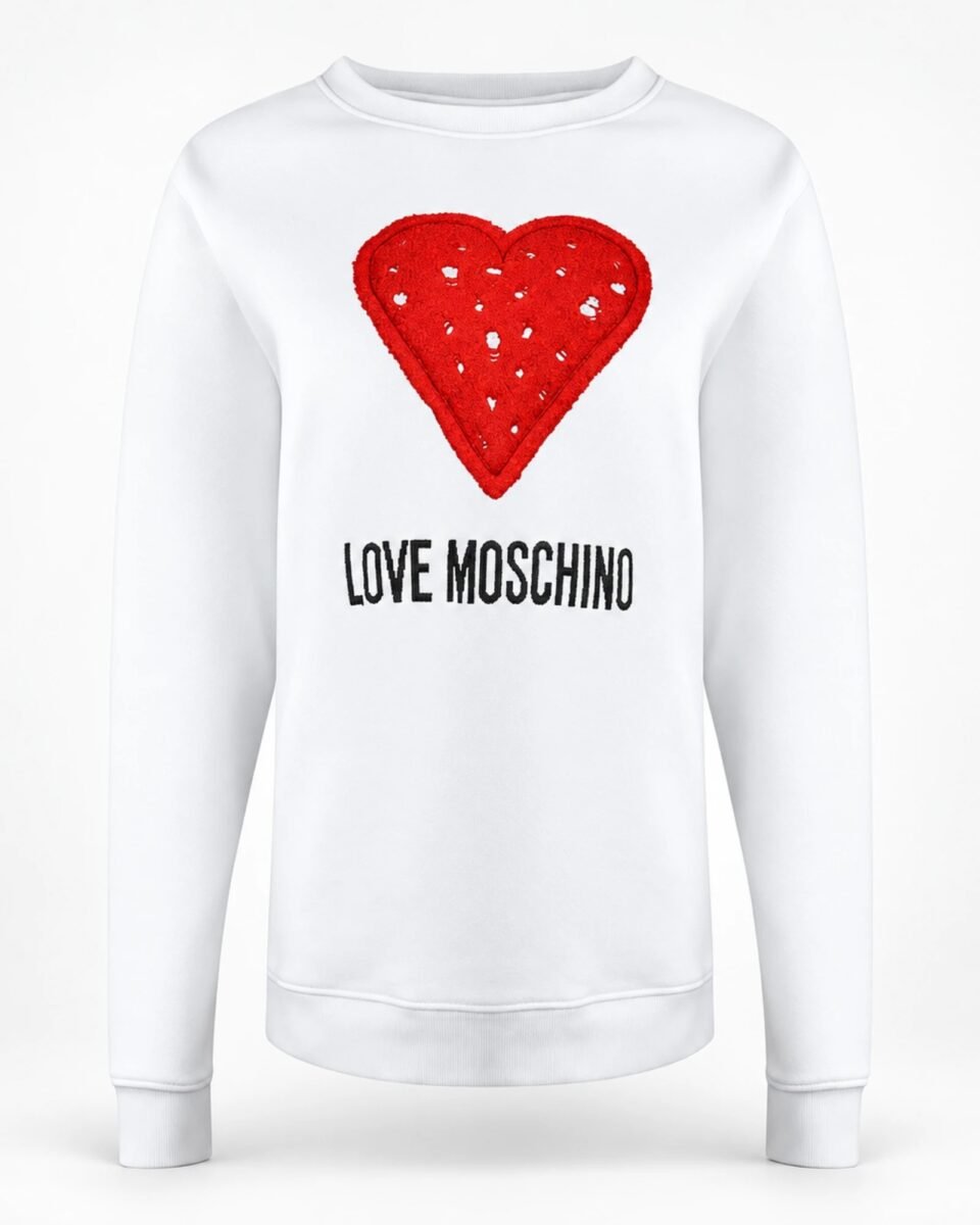 Love Moschino JH6924PP0NL52100 Γυναικείο Sweatshirt Λευκό με Box Logo