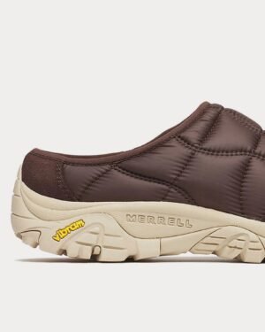 Λεπτομέρεια σόλας Vibram στα Merrell Moab 2 Slide Quilted SE Coffee