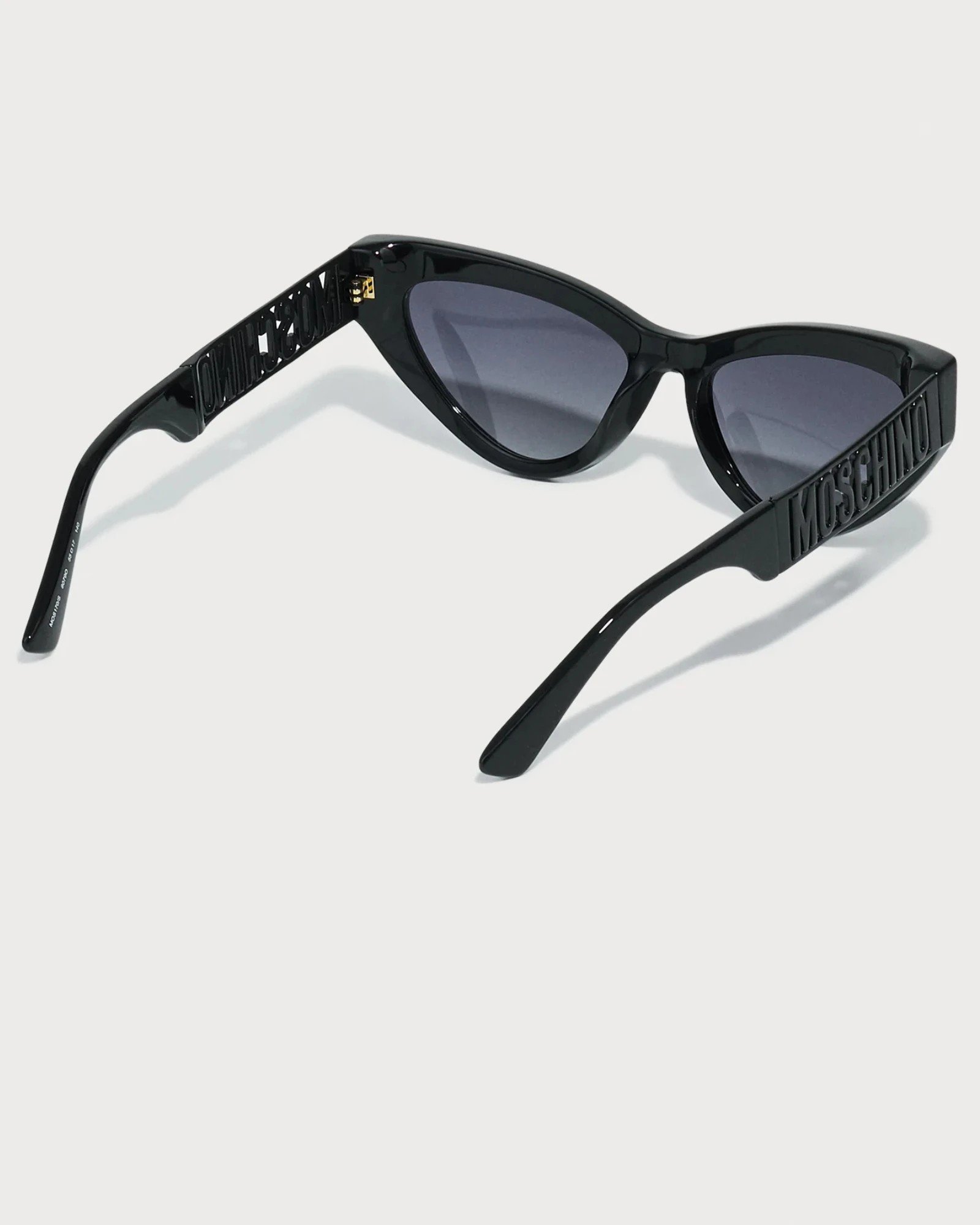 Moschino MOS160/S 807/9O μαύρα γυναικεία γυαλιά ηλίου πίσω όψη με ανοιχτούς βραχίονες