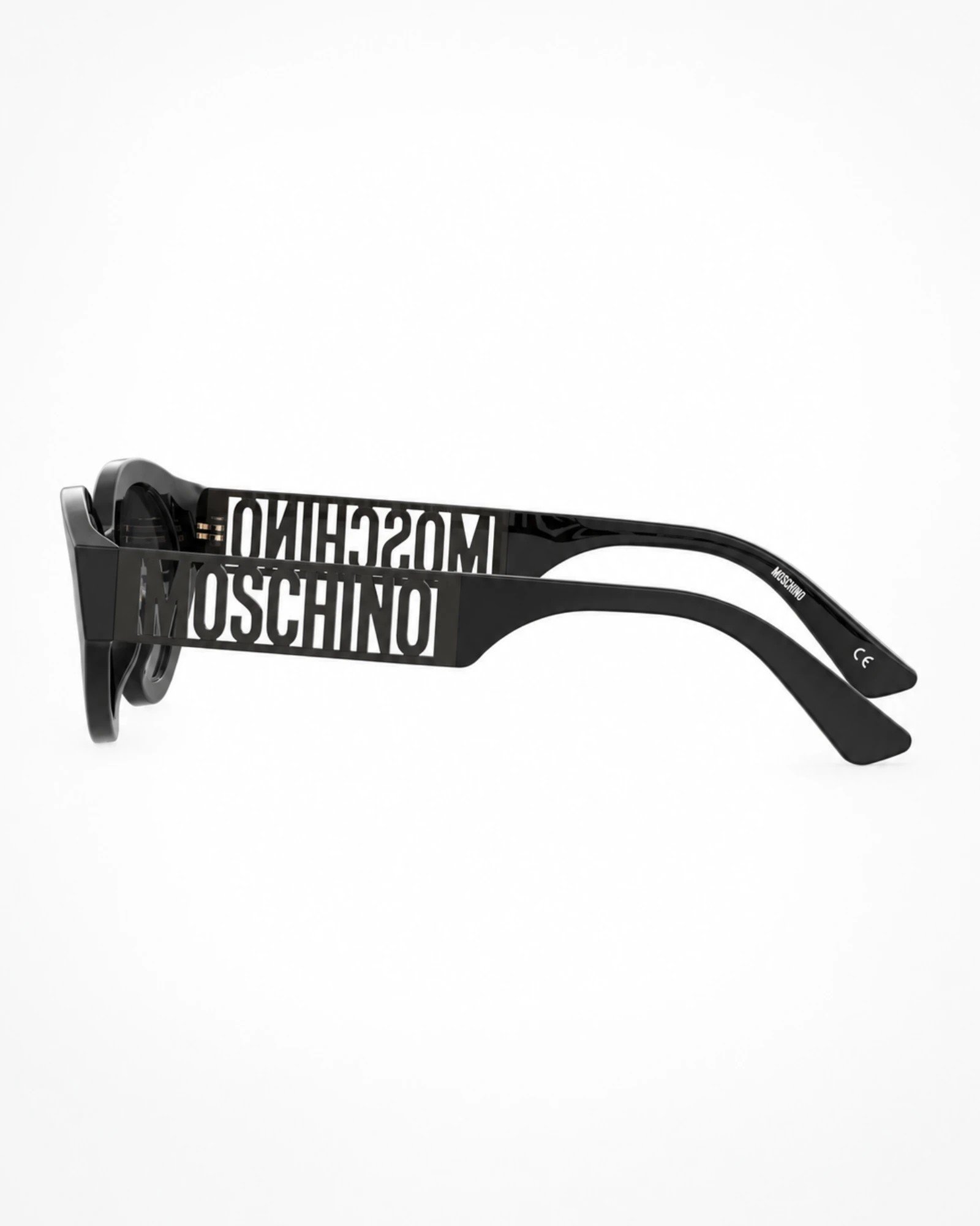 Moschino MOS160/S 807/9O μαύρα γυαλιά ηλίου πλαϊνή όψη με μεγάλο λογότυπο Moschino