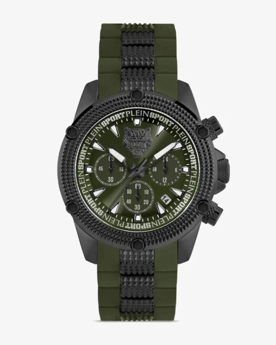 Plein Sport Hurricane Chrono PSDBA0223 Ανδρικό Ρολόι Μαύρο/Πράσινο