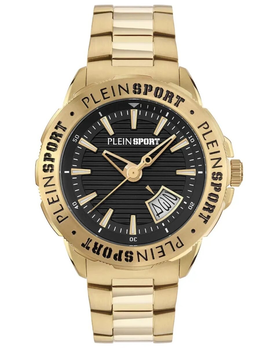 Plein Sport Rampage PSGDA0924 Ανδρικό Ρολόι 44mm Χρυσό με Μαύρο Καντράν