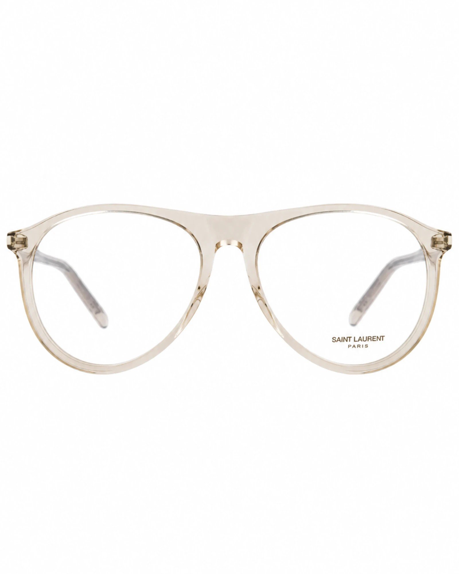 Saint Laurent SL 667 OPT 003 56 διάφανος μπεζ σκελετός γυαλιών οράσεως με λογότυπο