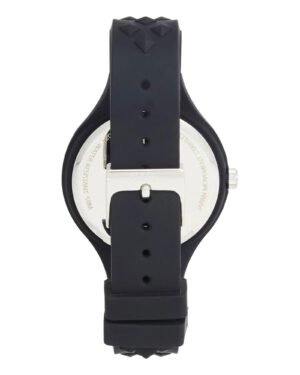 Versus Versace Fire Island Lion VSPOQ2D21 πίσω όψη με μαύρο λουράκι και μεταλλικό καπάκι