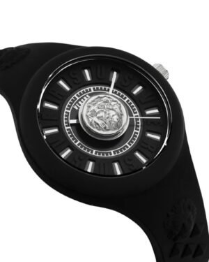 Versus Versace Fire Island Lion VSPOQ2D21 μαύρο ρολόι 39mm λοξή όψη