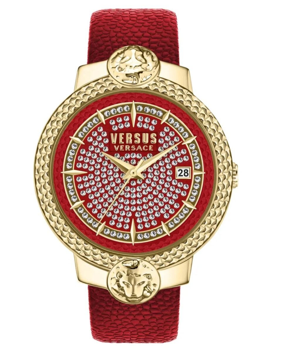 Versus Versace Mouffetard Crystal VSPLK2321 Γυναικείο Ρολόι 38mm Κόκκινο/Χρυσό